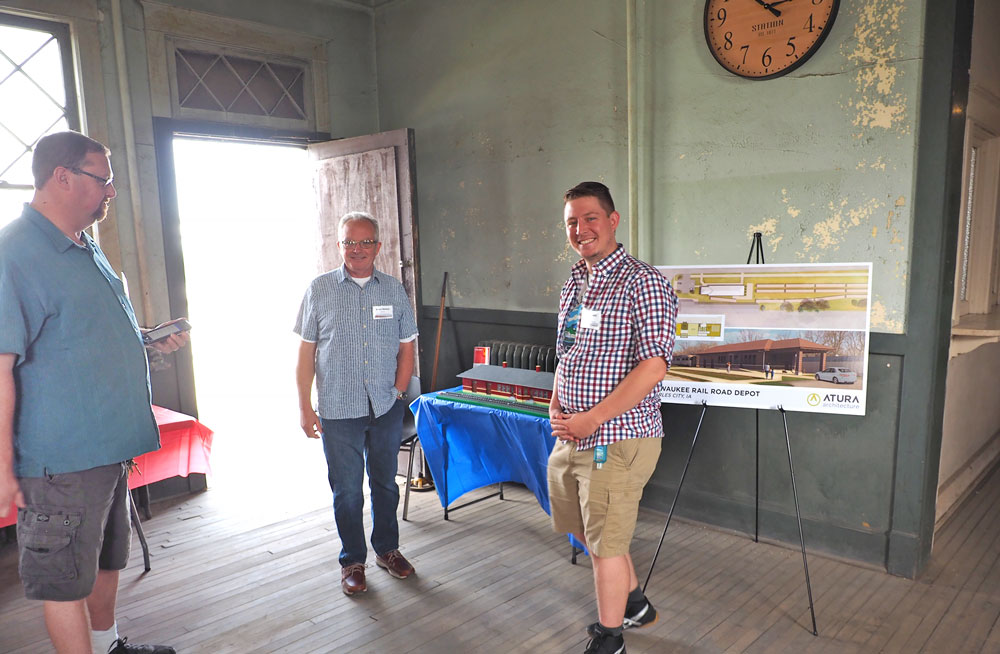 Relocated Charles City depot shown in open house as renovation fundraising kicks into high gear