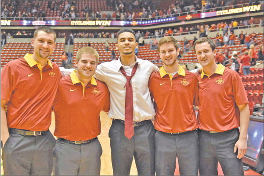 Iowa State student manager has best seat in the house