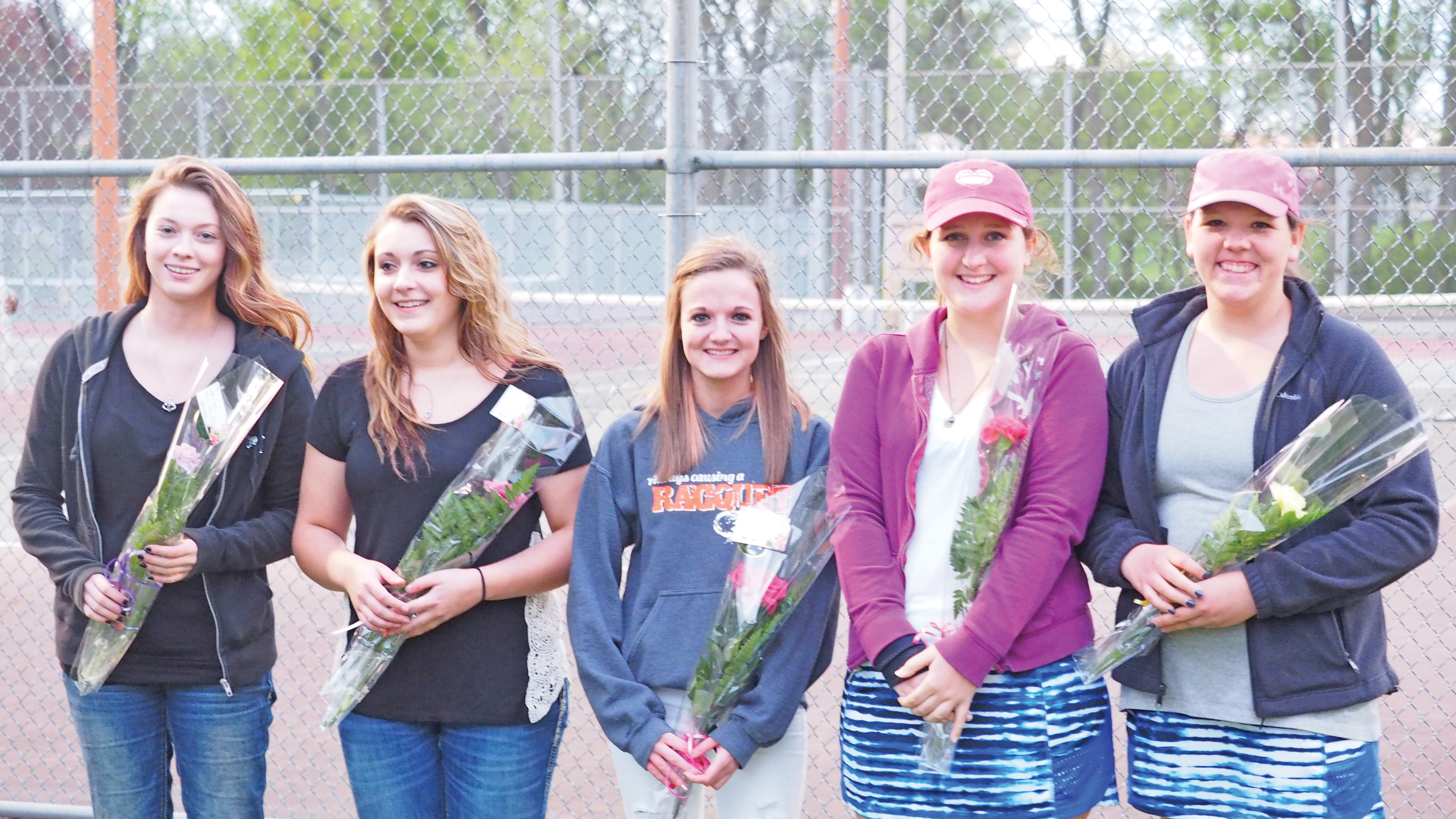 Comet seniors honored at lone home tennis meet