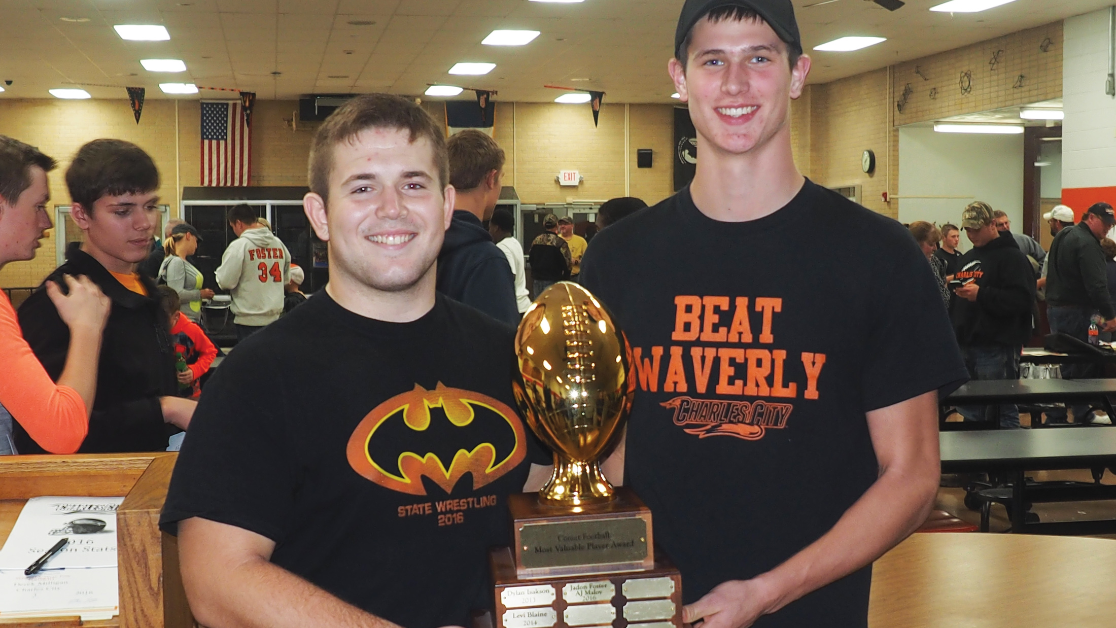 Charles City football players feted