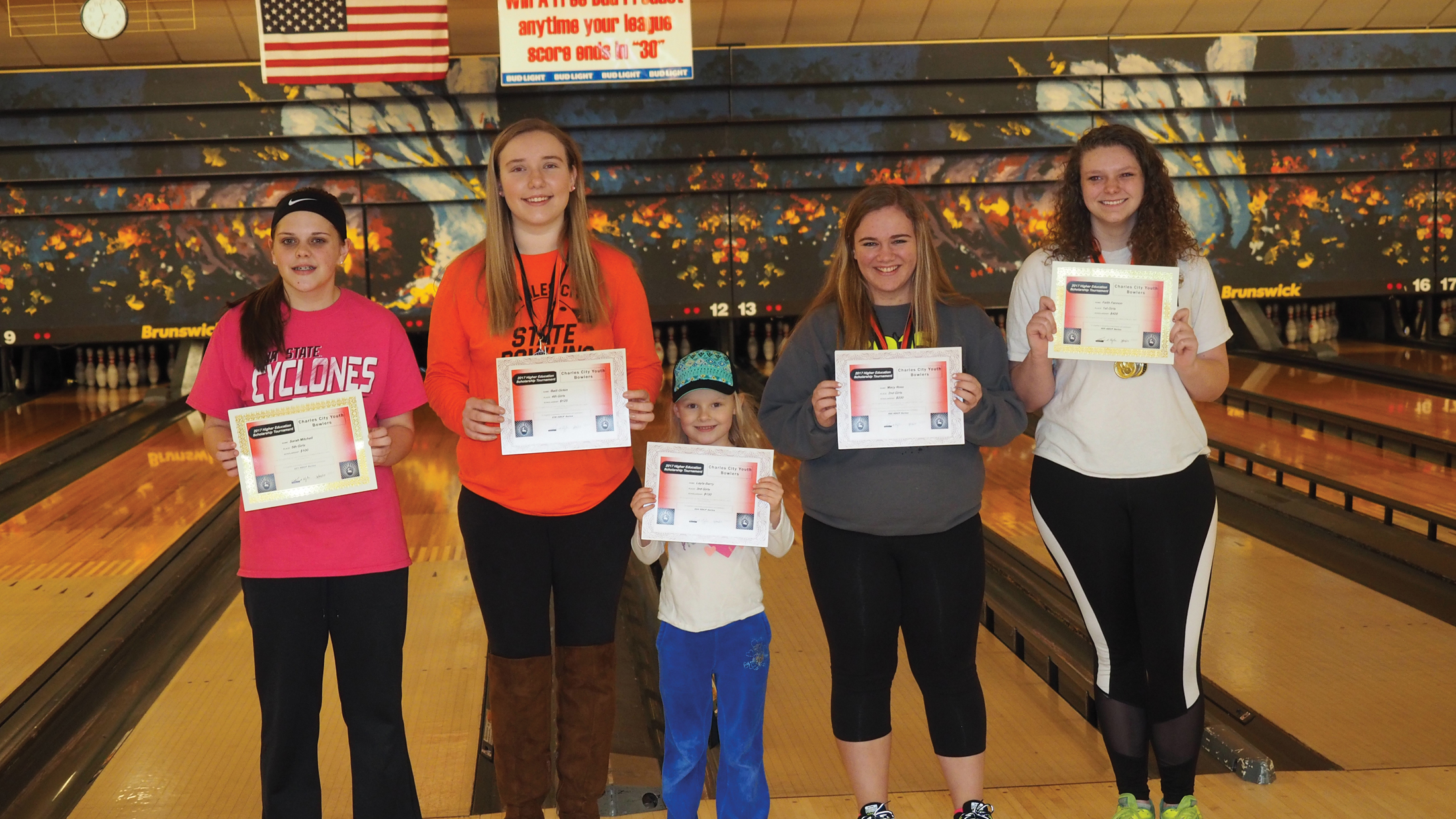 Scholarship winners honored at CC Youth League Bowling banquet