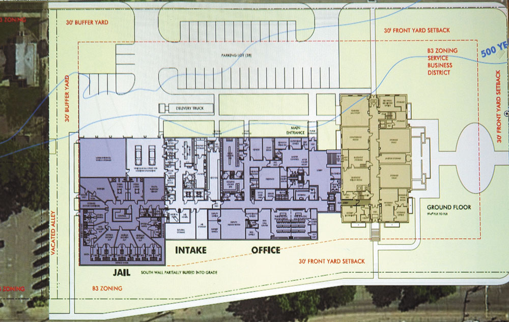 One new Floyd County jail option is large single-story addition