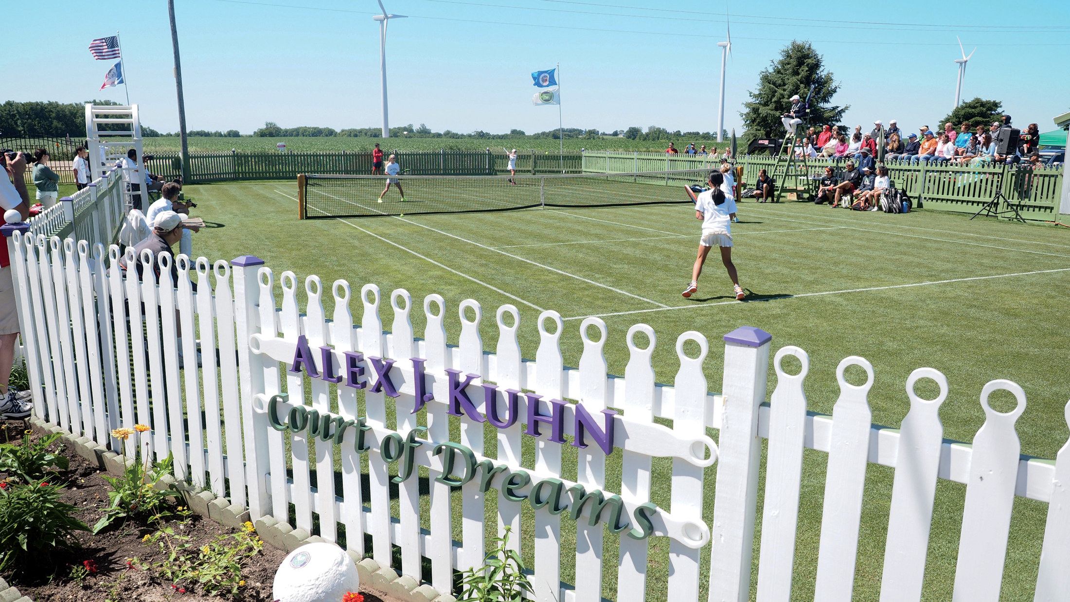 Top tennis juniors play on grass for first time at Alex Kuhn Invitational