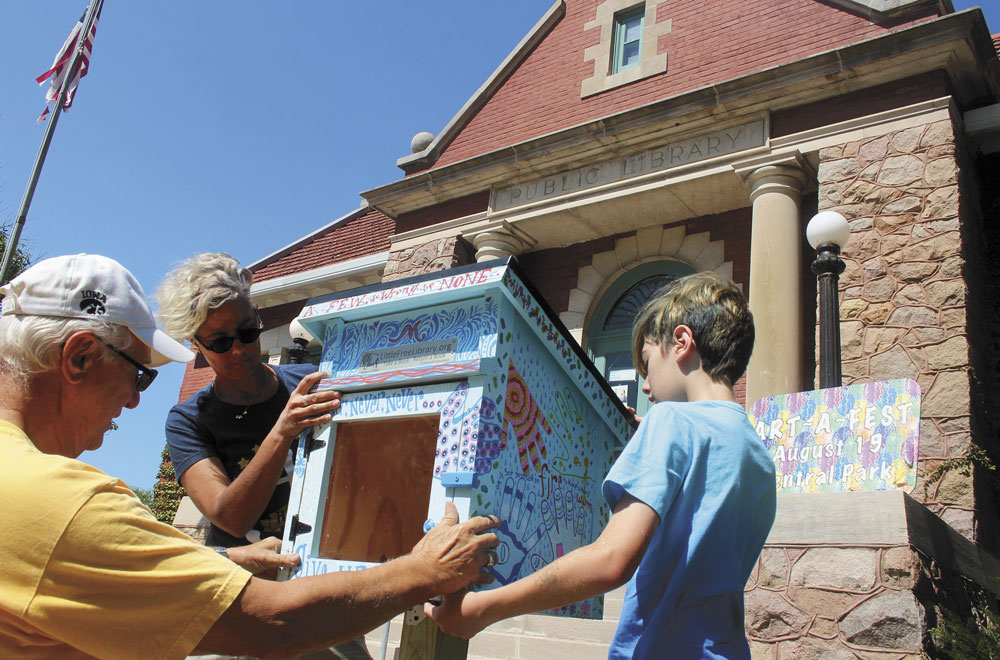 Little Free Library pops up by Arts Center