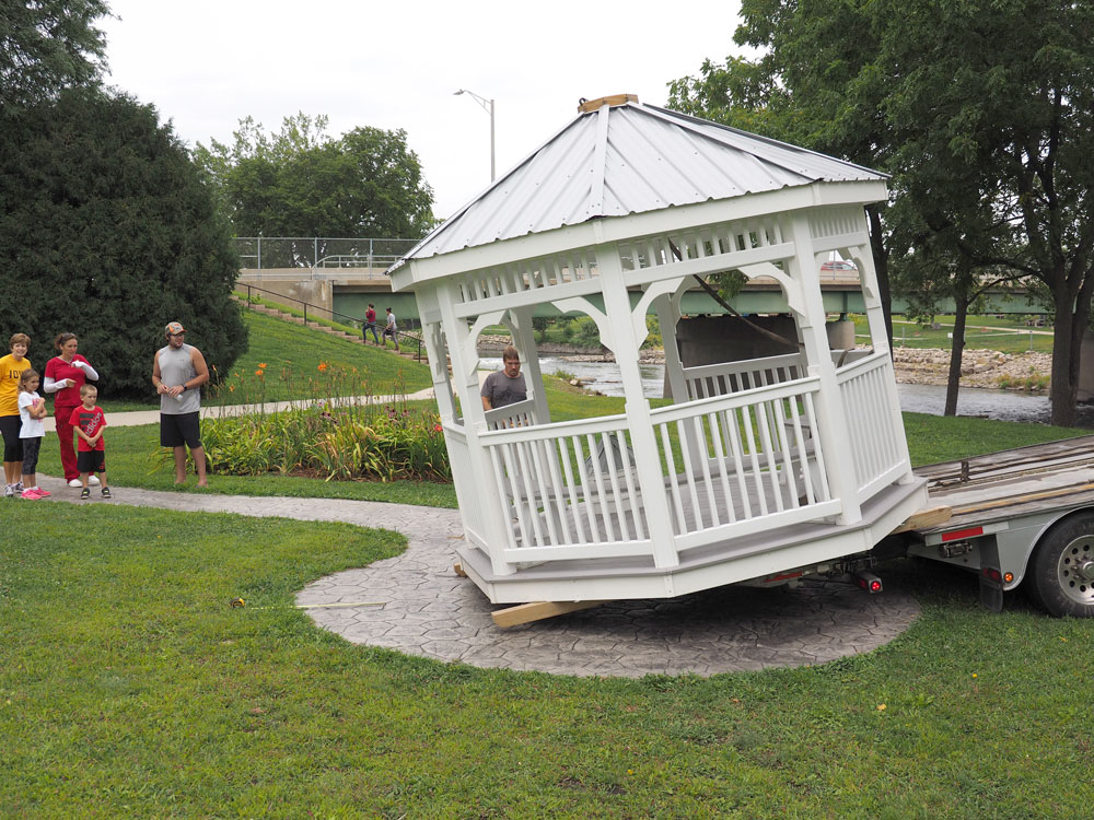 Gazebo is new focal point of Charles City memory garden park