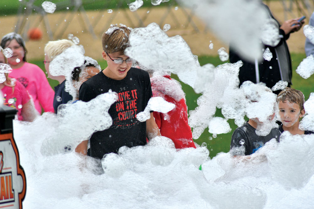 Back-to-school block party bubbles up