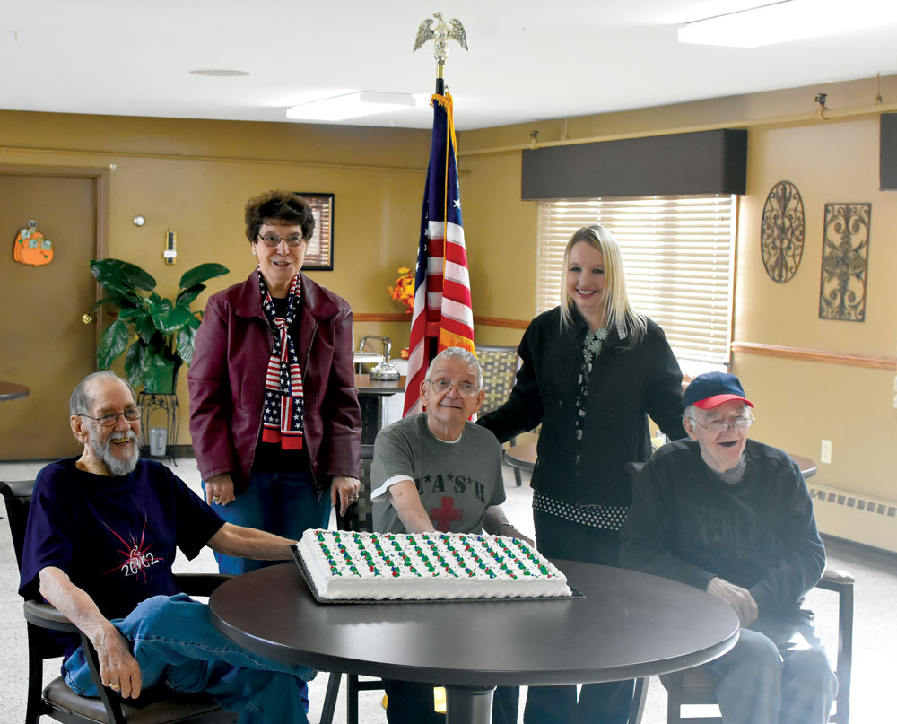 Cakes of Honor given to veterans in care centers, assisted living