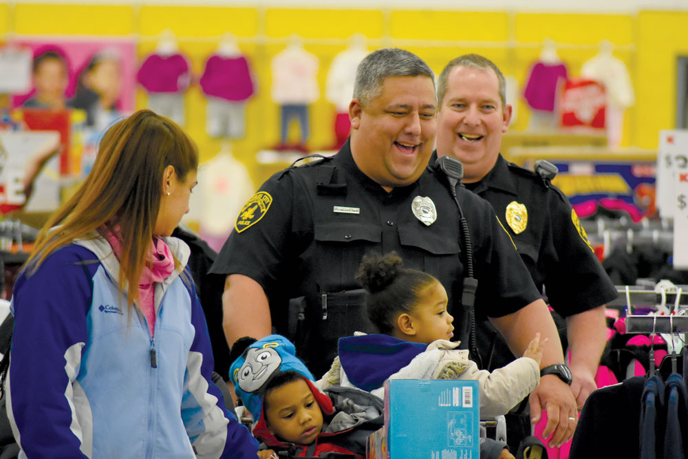 Area students shop with a cop