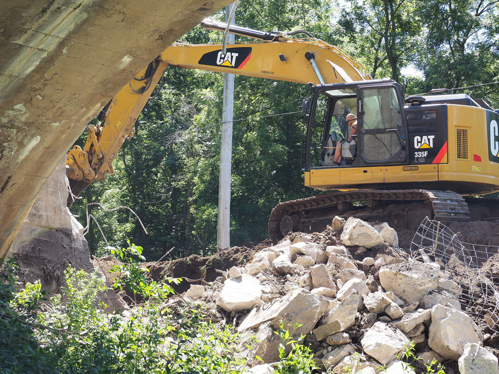 Charley Western Bridge demolition begins