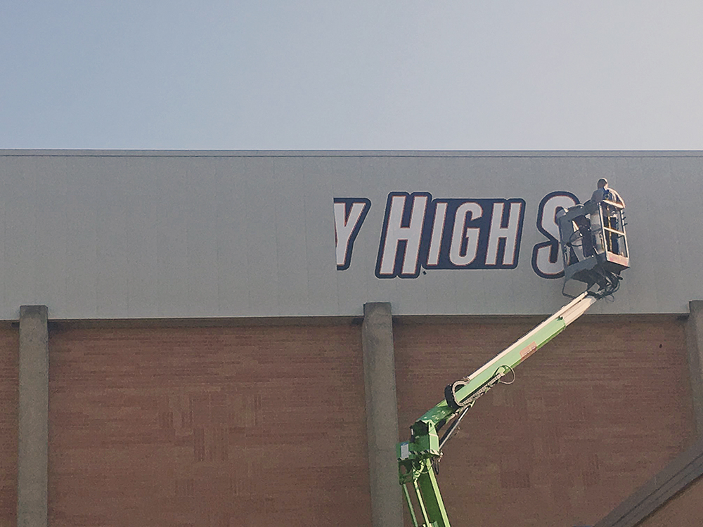 A little touch of make-up on the high school