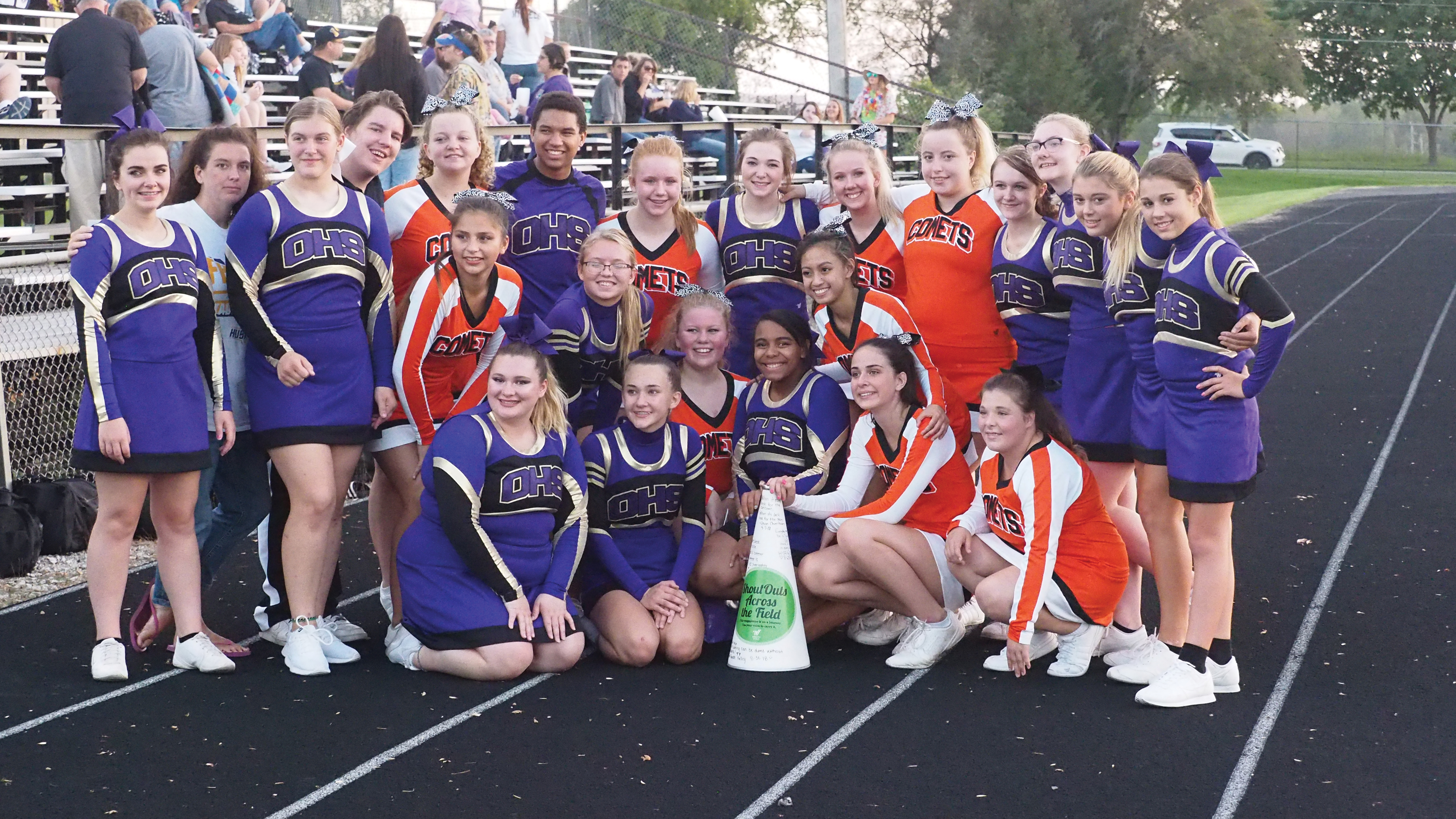 Comet cheerleaders ‘shout out’ across the field