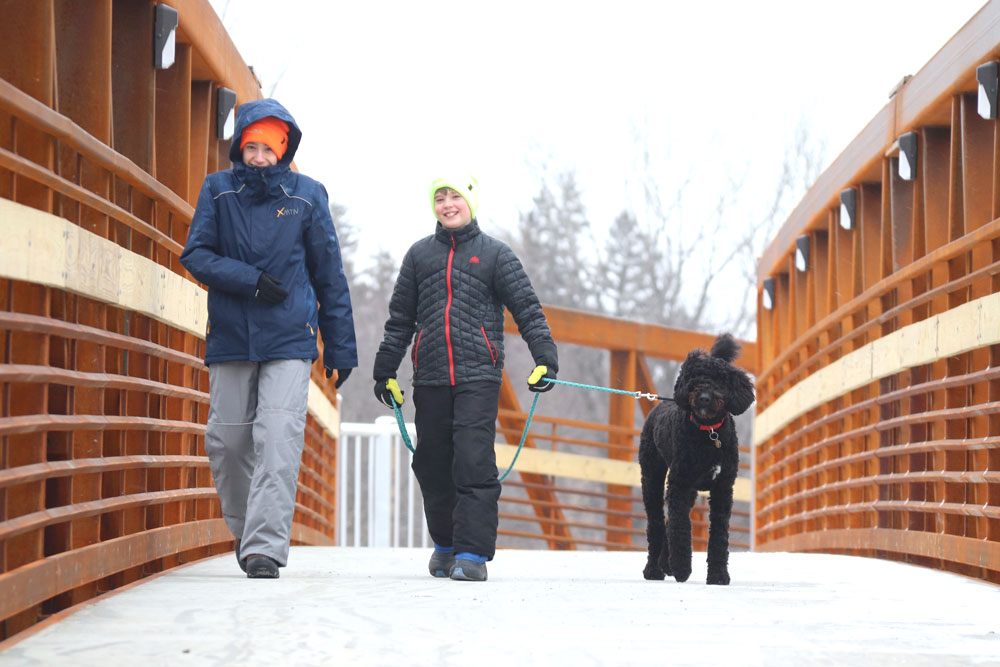 Mill Pond Pedestrian Bridge unites Nora Springs