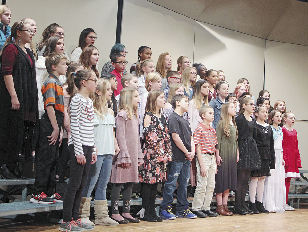 Fifth and sixth graders present a choral Christmas concert