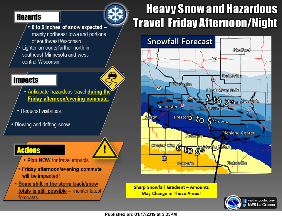 Area under winter storm warning; heavy snow likely