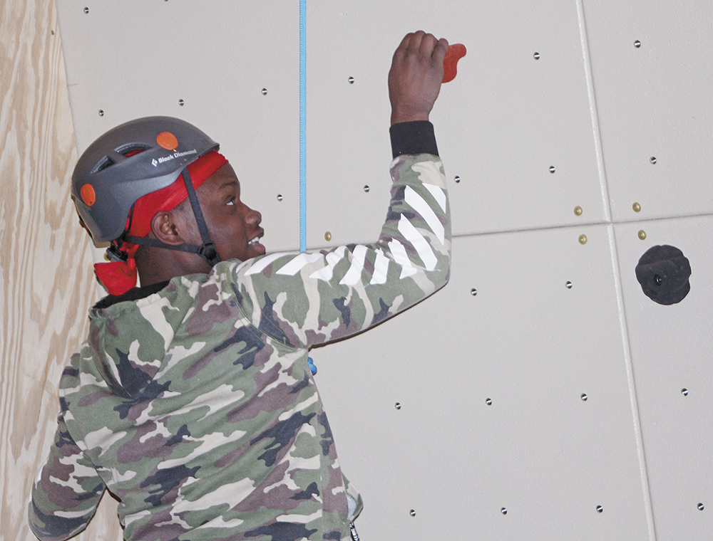 CCHS students complete rock-climbing wall project