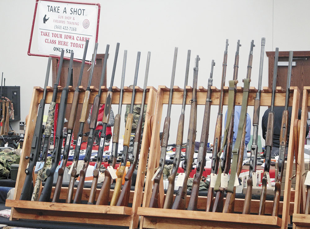 Good crowd at gun show despite snowy weather