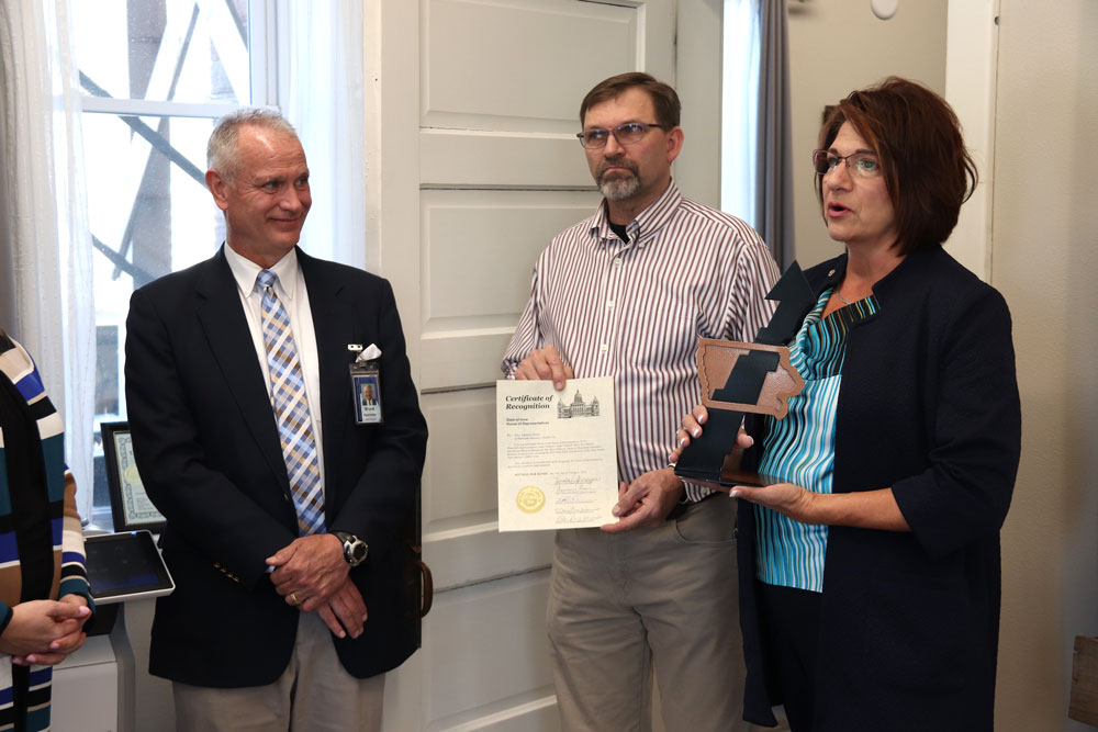 Staci Ackerson awarded for efforts to renovate old train depot