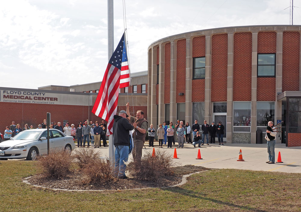 Moving story, poem highlight National Donate Life Month flag-raising in Charles City