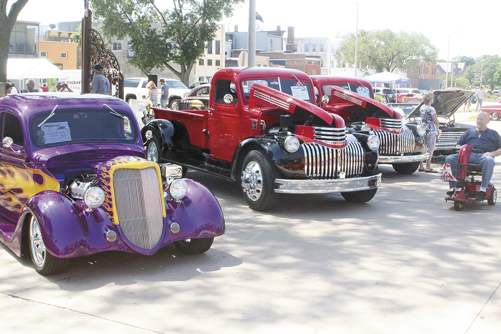 Classic cars line the streets for the 38th and final C.A.R. show
