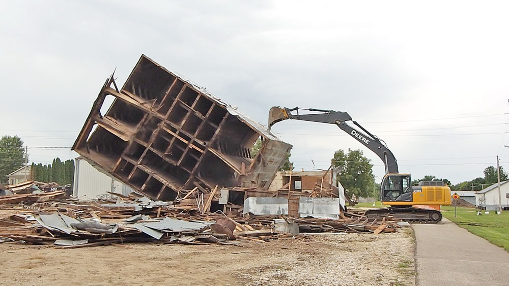 Old A&B Elevator feed mill knocked down, demolished