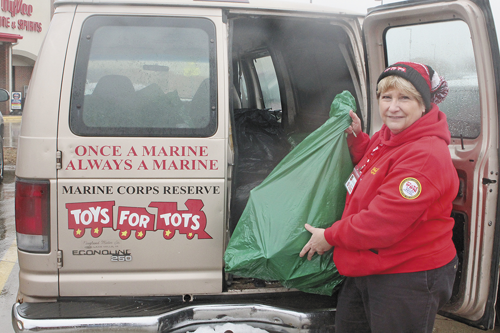 Van, trucks filled with Toys for Tots Saturday