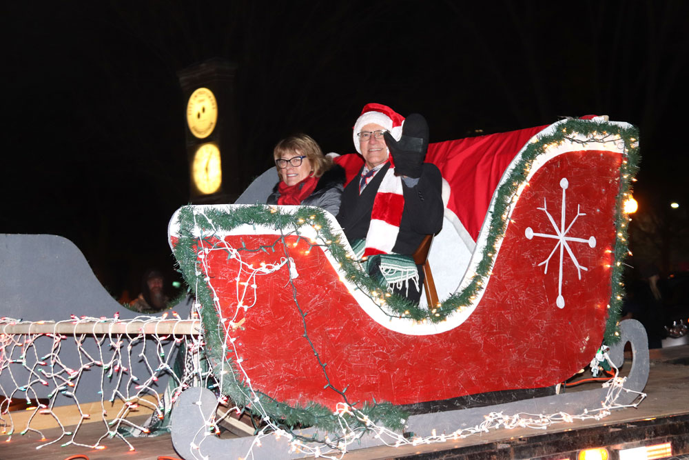 Downtown Charles City aglow as Holiday Lighted Christmas Parade rolls through town