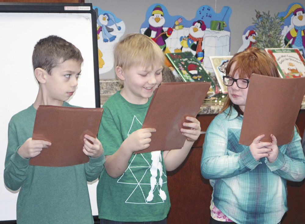 Second-graders perform some reader’s theater