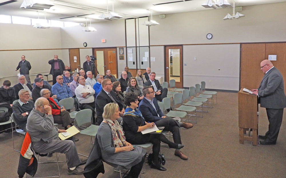 State and local officials gather to note certification of industrial development site
