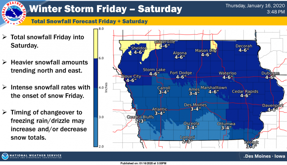 Charles City area winter storm warning extended to later Saturday