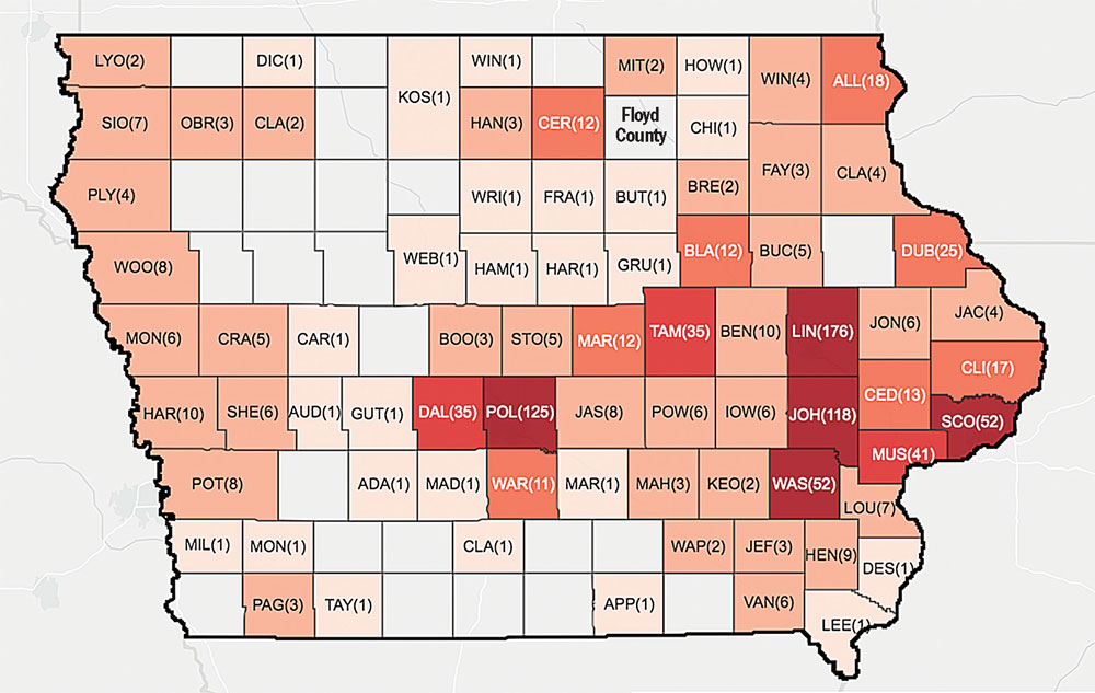 First positive COVID-19 case reported in Chickasaw County