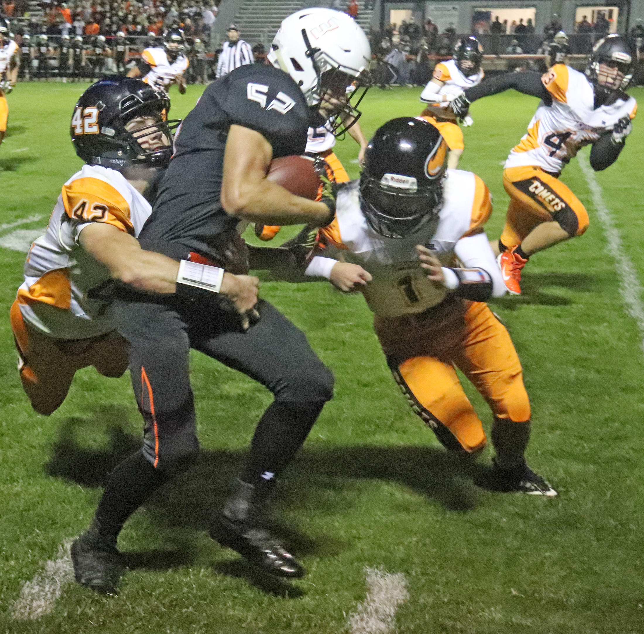 Comets fall to West Delaware Hawks 56-0 after 2-week layoff