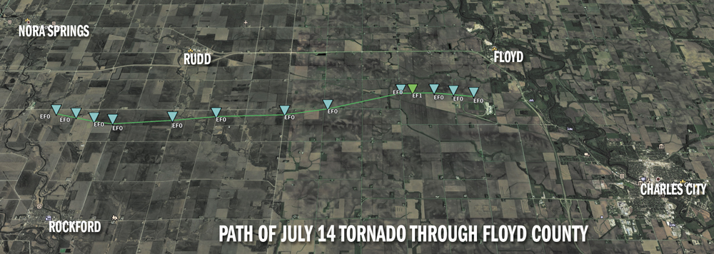 Tornados touch down in Floyd County during a day of storms Tornados touch down in Floyd County during a day of storms