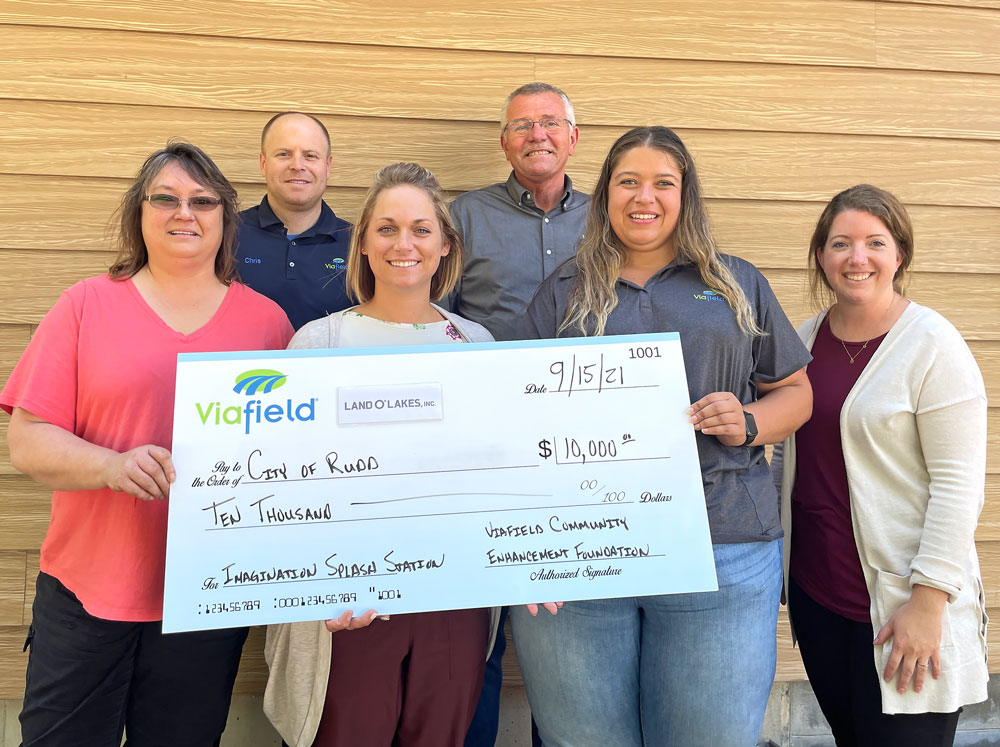 Donation nearly doubles tally for Rudd splash pad and playground project Donation nearly doubles tally for Rudd splash pad and playground project