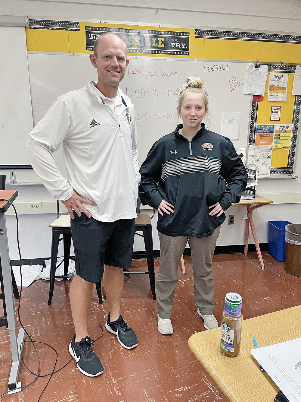 Students try to match their teachers during Homecoming Week Students try to match their teachers during Homecoming Week