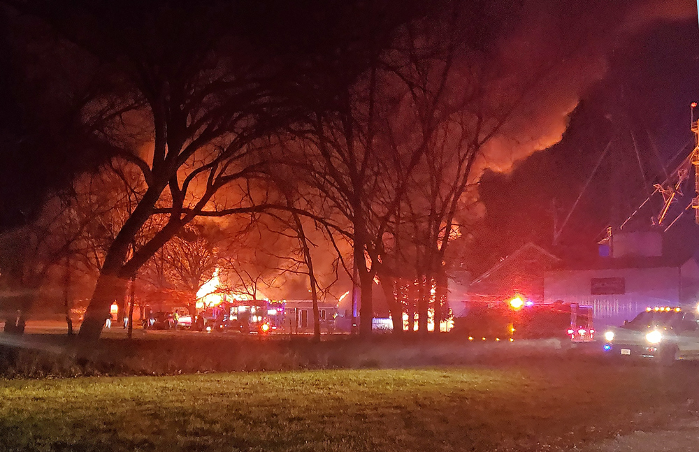 Firefighters respond to blaze at Rockford hog facility