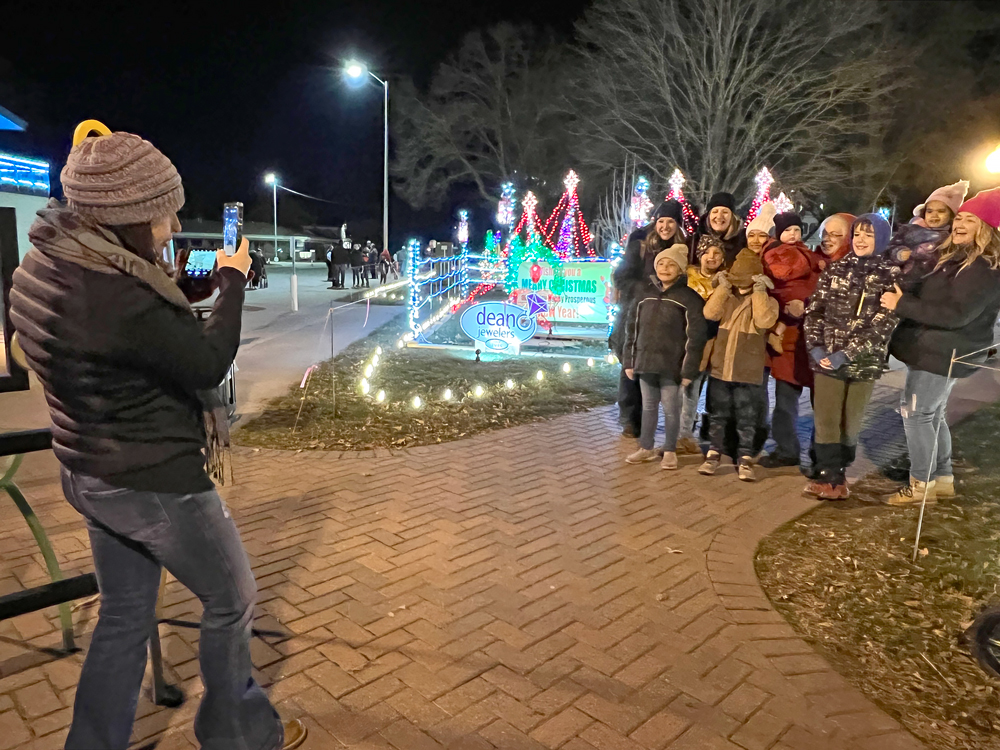 Christmas displays in Central Park, fireworks off Main Street Bridge