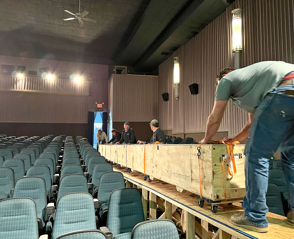 New retractable screen makes Charles Theatre more multi-use friendly