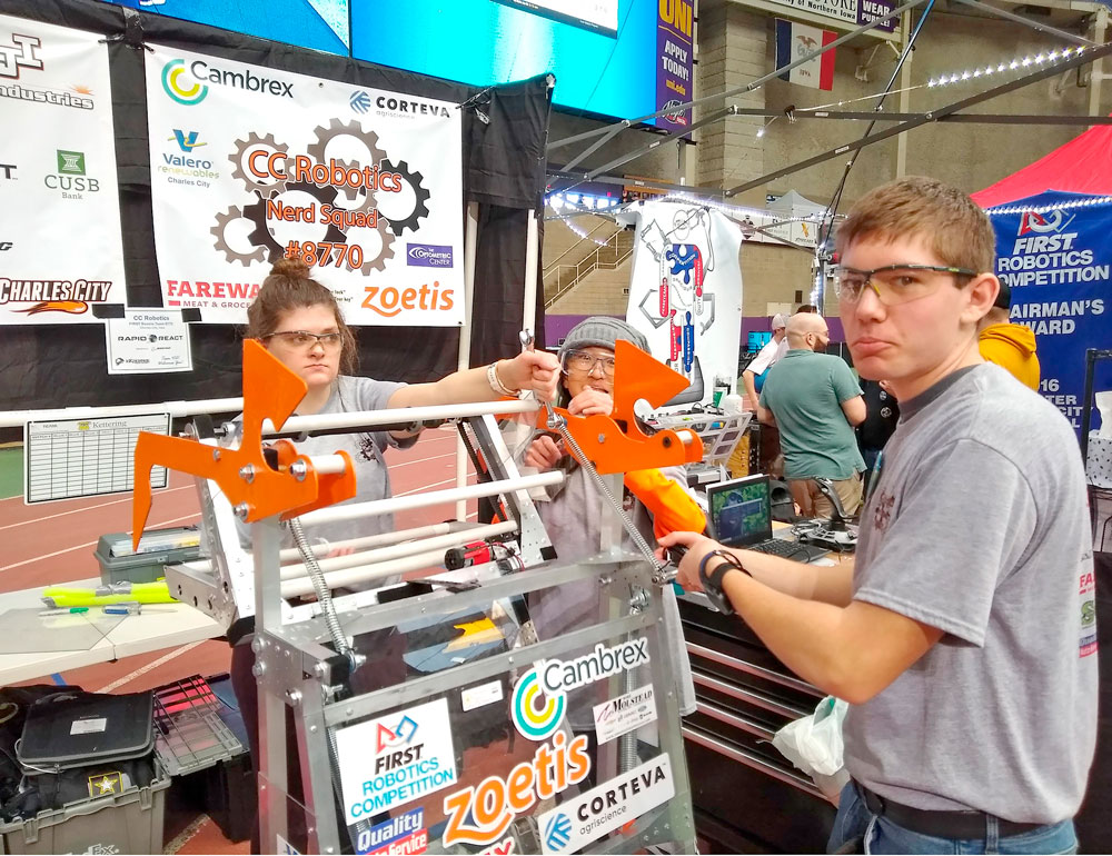 Charles City High School ‘Nerd Squad’ competes at robotics event