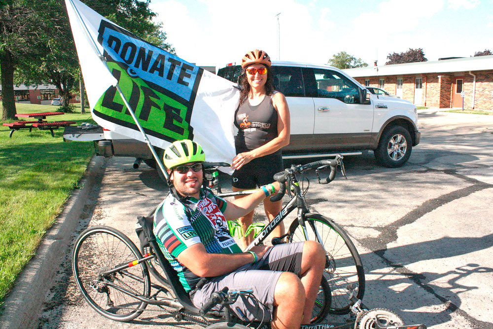Charles City resident with CP rides on RAGBRAI