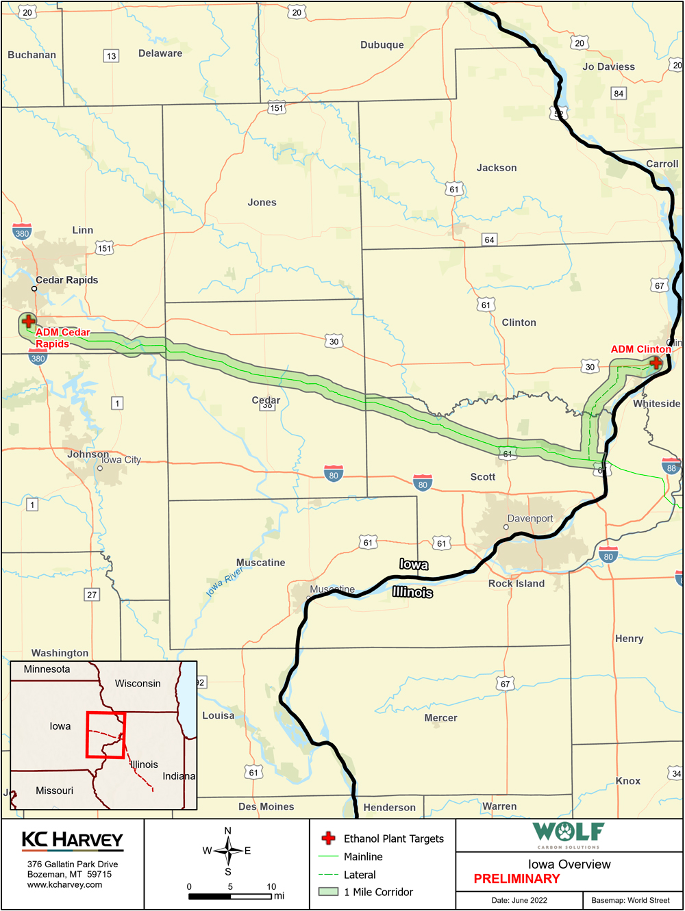 Third carbon pipeline would traverse several eastern Iowa counties
