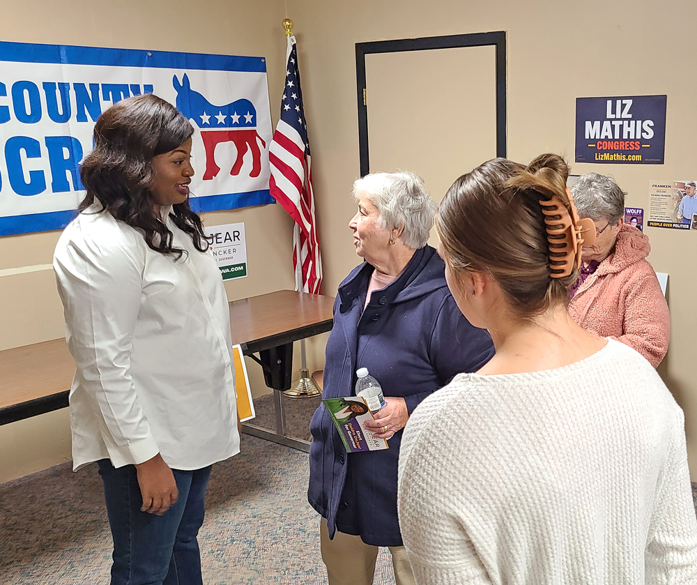 Iowa governor candidate DeJear visits Charles City