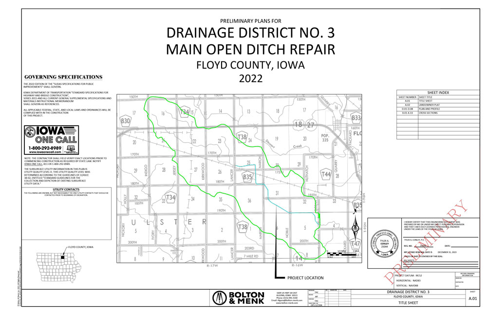 Floyd County advances work on Drainage District 3