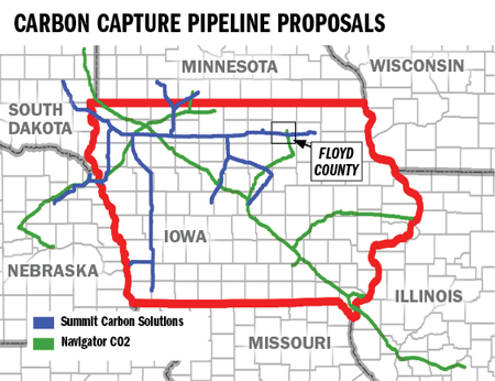 Iowa Senate fails to move modest carbon pipeline bill