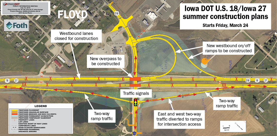 Floyd interchange work will resume Friday for construction season