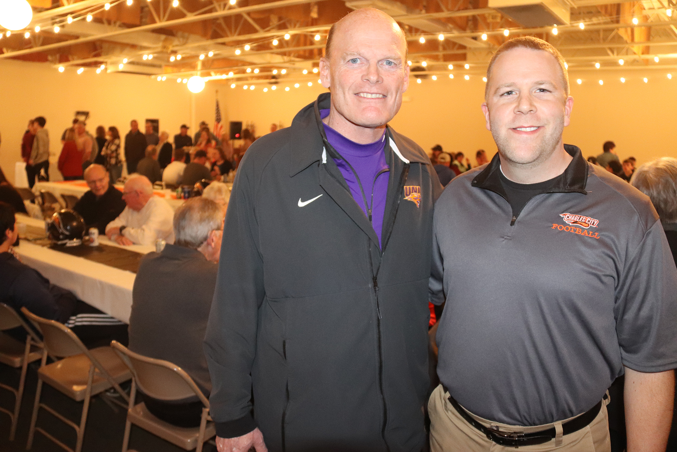 UNI football head coach Mark Farley rouses ‘Football Night in Charles City’ crowd with keynote speech UNI football head coach Mark Farley rouses ‘Football Night in Charles City’ crowd with keynote speech