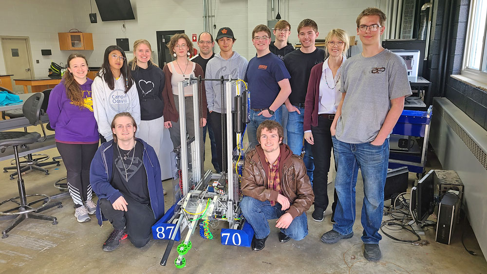 CCHS Robotics Team at to UNI for regional contest