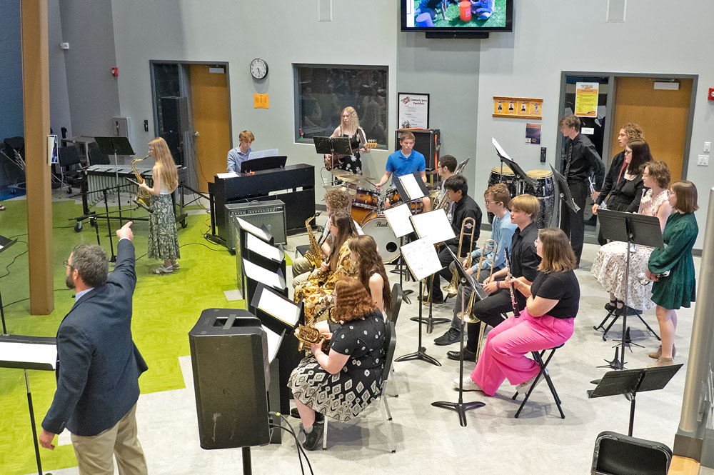 Charles City school jazz concert moves inside as rain threatens