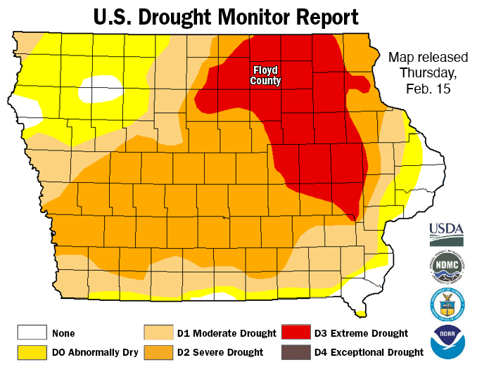 Regional spring flood risk below normal as Floyd County remains in ‘extreme drought’