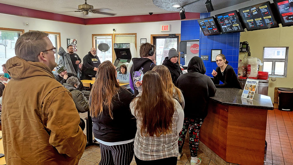 Cheesesteak giveaway in Charles City