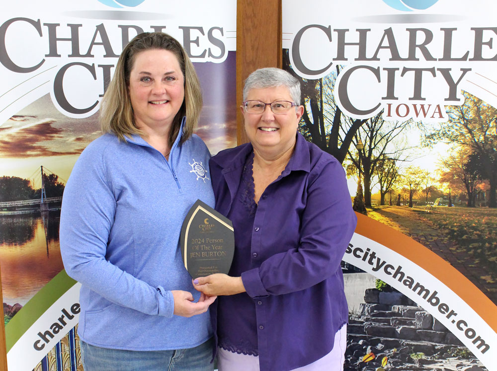 Burton is named Charles City Person of the Year at volunteer honors ceremony